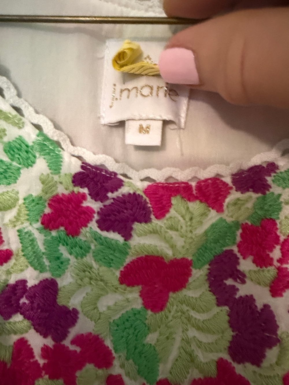 Embroidery flutter sleeve dress - Picture 3 of 5